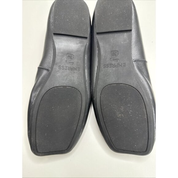 Empress Women's Black Leather Mary Jane Flats Size 39 Missing insoles - Picture 7 of 11